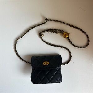 Black Quilted Chain Bag
